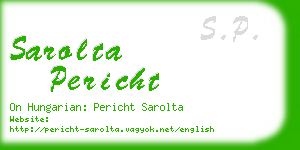 sarolta pericht business card